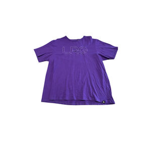 LRG Mens Infantree Collection Short Sleeve Knit Shirt, Purple, Large